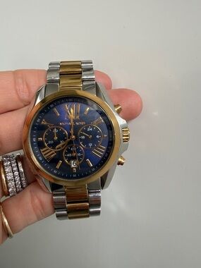 Michael Kors Chronograph Two-Tone Stainless Steel Bracelet Watch 43mm MK5976